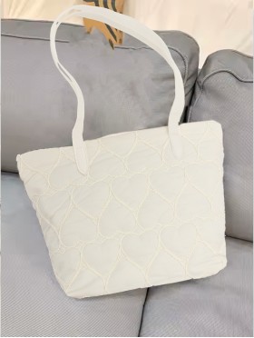 Heart Stitched Fashion Tote Bag 